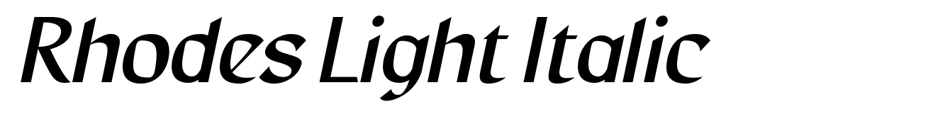 Rhodes Light Italic